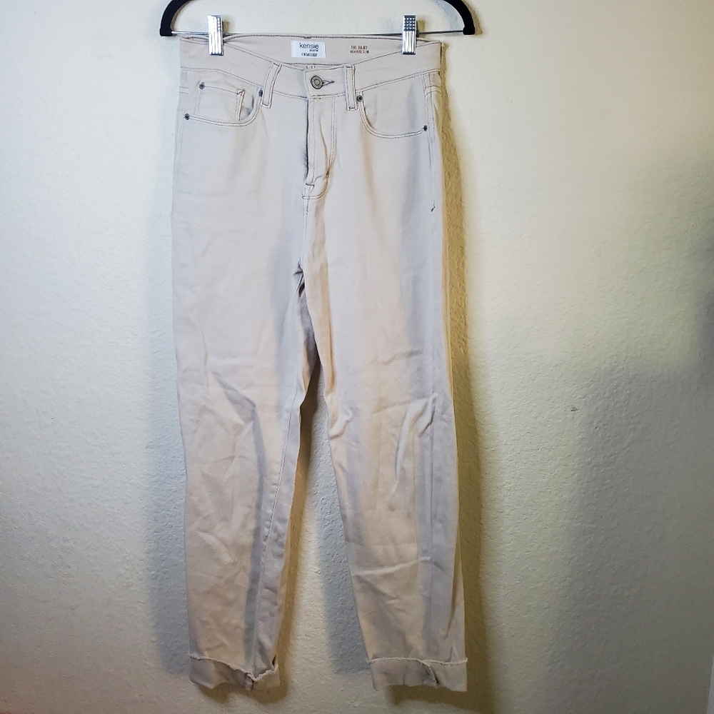 Kensie Jeans 2/22 Tan Brown Stitch Womens Jeans Fall Winter‎ Casual Comfort